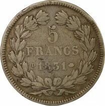 Louis-Philippe I - 5 Silver Francs, Domard, Raised Edge - 1831 D Lyon