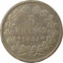 Louis-Philippe I - 5 Silver Francs, Domard, Raised Edge - 1831 T Nantes