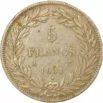 Louis Philippe I - 5 Silver Francs, Hollowed Edge - 1831 A Paris