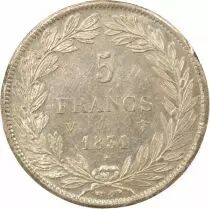 Louis Philippe I - 5 Silver Francs, Hollowed Edge - 1831 W Lille