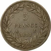 Louis-Philippe I - 5 Silver Francs, Incused Edge - 1831 A Paris