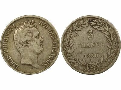 Louis-Philippe I - 5 Silver Francs, Raised Edge - 1830 A Paris