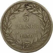 Louis-Philippe I - 5 Silver Francs, Raised Edge - 1830 A Paris