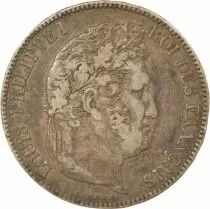 Louis Philippe I - 5 Silver Francs, Raised Edge - 1835 M Toulouse