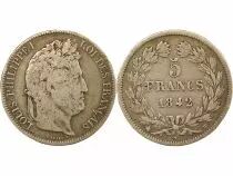 Louis-Philippe I - 5 Silver Francs, raised edge - 1842 BB Strasbourg