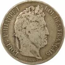 Louis-Philippe I - 5 Silver Francs, raised edge - 1842 BB Strasbourg