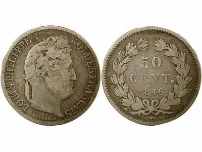 Louis Philippe I - 50 Silver Centimes - 1846 A Paris