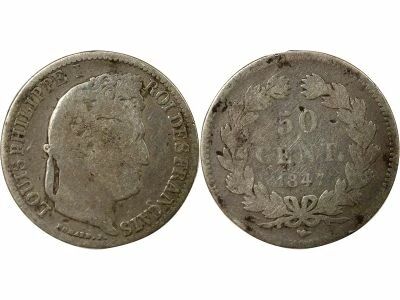 Louis Philippe I - 50 Silver Centimes - 1847 A Paris
