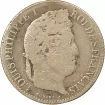 Louis Philippe I - 50 Silver Centimes- 1845 B Rouen