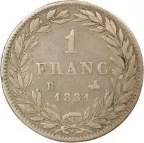 Louis Philippe I - Silver Franc, Bare Head - 1831 B Rouen