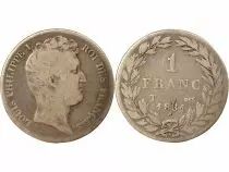 Louis Philippe I - Silver Franc, Bare Head - 1831 T Nantes