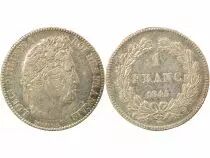 Louis Philippe I - Silver Franc, Laureate Head - 1845 W Lille