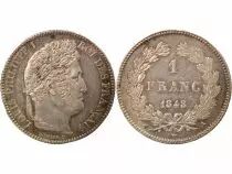 Louis Philippe I - Silver Franc, Laureate Head - 1848 A Paris