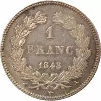 Louis Philippe I - Silver Franc, Laureate Head - 1848 A Paris