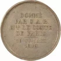Louis Philippe I - Silver Token, Gift friom the Count of Paris - 1845