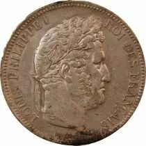 Louis Philippe Ier - 5 Francs Argent 1842 BB Strasbourg \ Type Domard, Tr Relief