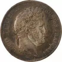 Louis Philippe Ier - 5 Silver Francs 1832 BB Strasbourg \ Type Domard, Tr Relief\ 
