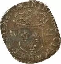 Louis XIII - 1/4 Silver Ecu - 1616 H La Rochelle