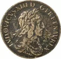Louis XIII - 1/4 Silver Ecu, 2nd Bust of Warin - 1642 A Paris