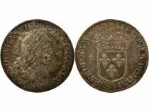 Louis XIII - 1/4 Silver Ecu, 2nd Bust of Warin - 1642 A Paris