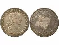 Louis XIII - 1/4 Silver Ecu, 2nd Bust of Warin - 1643 A Paris