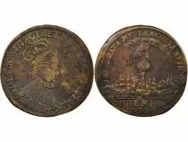 Louis XIII - Brass Token, Coronation in Reims - 1610