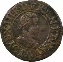 Louis XIII - Denier Tournois, Type 1 - 1612 A Paris