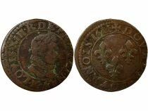 Louis XIII - Double Tournois, Type 2 - 1611 K Bordeaux