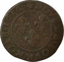 Louis XIII - Double Tournois, Type 2 - 1616 T Nantes