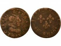 Louis XIII - Double Tournois, Type 3 - 1627 G Poitiers