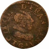 Louis XIII - Double Tournois, Type 3 - 1627 G Poitiers
