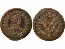 Louis XIII - Double Tournois, Type 4 - 1618 D Lyon