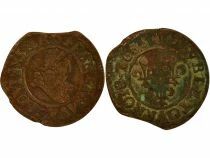 Louis XIII - Double Tournois, Type 8 - 1635 D Lyon