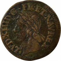 Louis XIII - Double Tournois, Type of Warin - 1643 A Corbeil