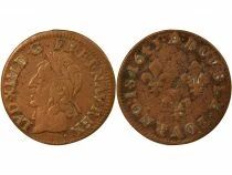 Louis XIII - Double Tournois, Type of Warin - 1643 A Corbeil
