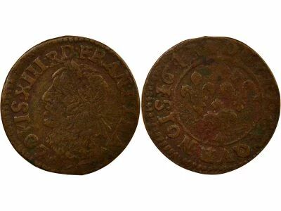 Louis XIII - Double Tournois, Type of Warin - 1643 Fleurs