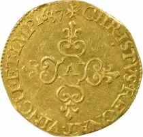 Louis XIII - Gold Ecu with Sun - 1637 Paris