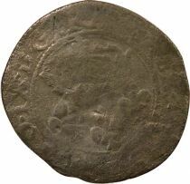 Louis XIII - Quinzain, countermarked Gros florette of Charles VI - 1640