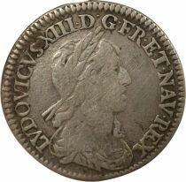 Louis XIV - 1/12 Silver Ecu, with short wick - 1643 A Paris Louvre