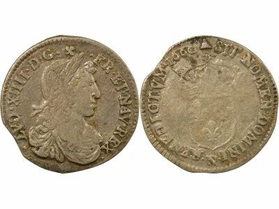 Louis XIV - 1/12 Silver Ecu with Juvenile Bust - 1660 N Montpellier