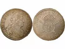 Louis XIV - 1/2 Silver Ecu, with insignia, Reformed - 1701 I Limoges