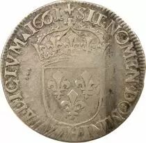 Louis XIV - 1/2 Silver Ecu with Juvenile Bust - 1661 H La Rochelle