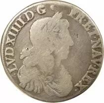Louis XIV - 1/2 Silver Ecu with Juvenile Bust - 1662 B Rouen