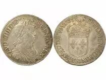 Louis XIV - 1/2 Silver Ecu with Long Wick - 1653 E Tours