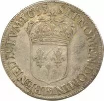 Louis XIV - 1/2 Silver Ecu with Long Wick - 1653 E Tours