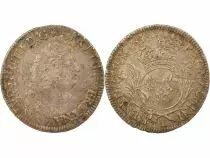 Louis XIV - 1/2 Silver Ecu with Palms -1693 T Nantes, reformed