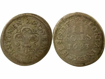 Louis XIV - 2 Sols - 1683 Strasbourg