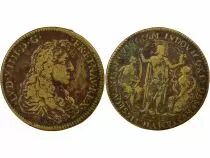 Louis XIV - Brass Token, Conquest of Franche-Comt&eacute; - After 1668