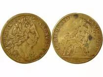 Louis XIV - Brass Token, Peace of Ratisbonne, 1684 / 1690 Nuremberg