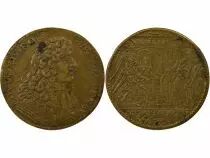 Louis XIV - Brass Token, Temple - 1679